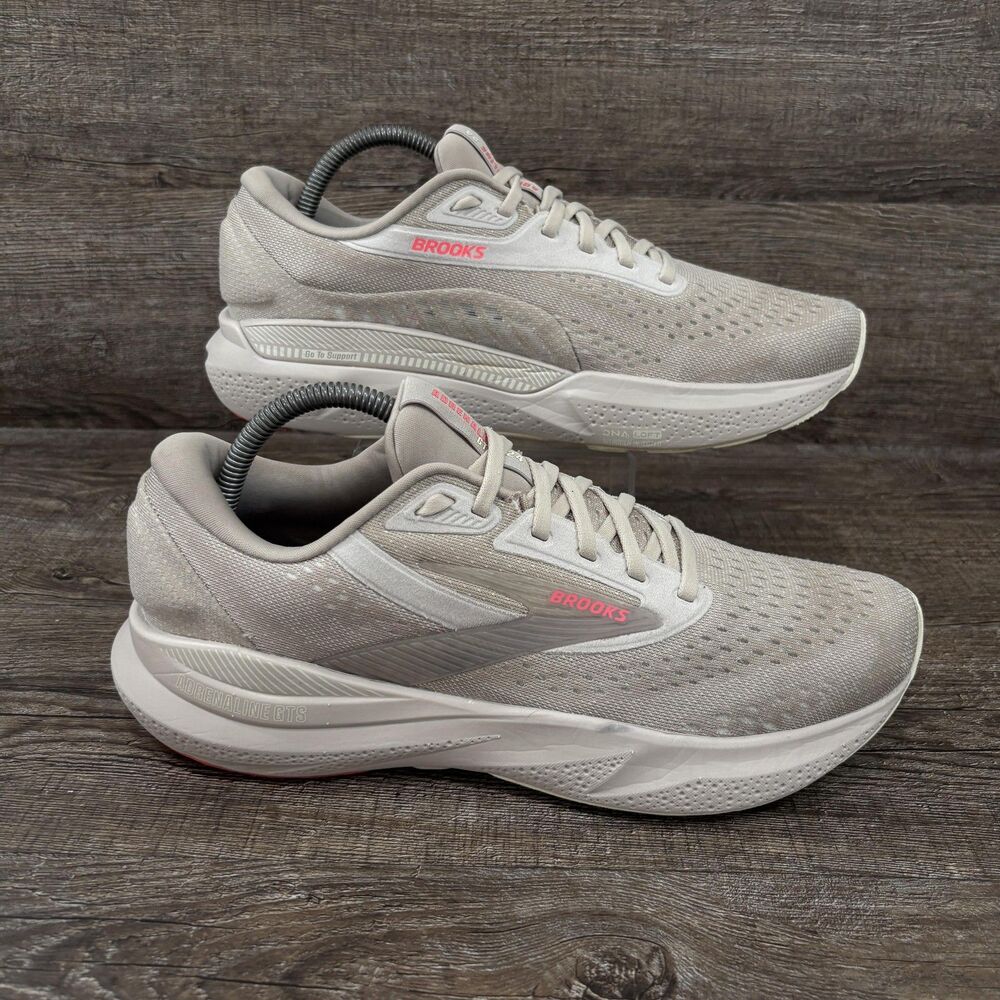 Brooks Adrenaline GTS Shoes Women's 10.5 Beige Running Sneakers 1204261B159